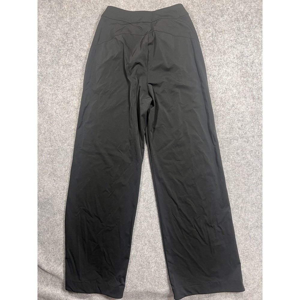 Nike Dri-FIT Wide Leg Pleated Trousers Small Black Nylon Spandex Stretch - Picture 2 of 12